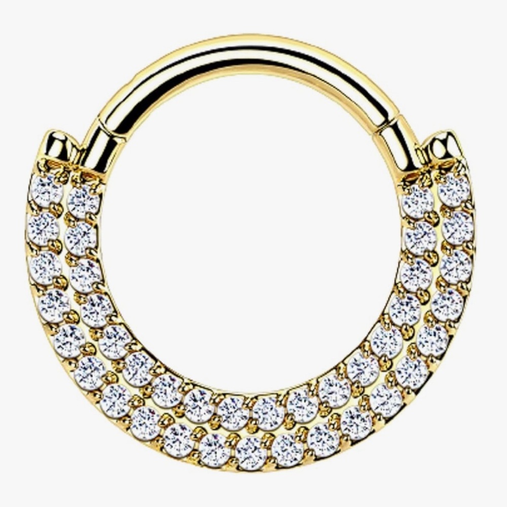 Gold / Diamonds Septum Ring
